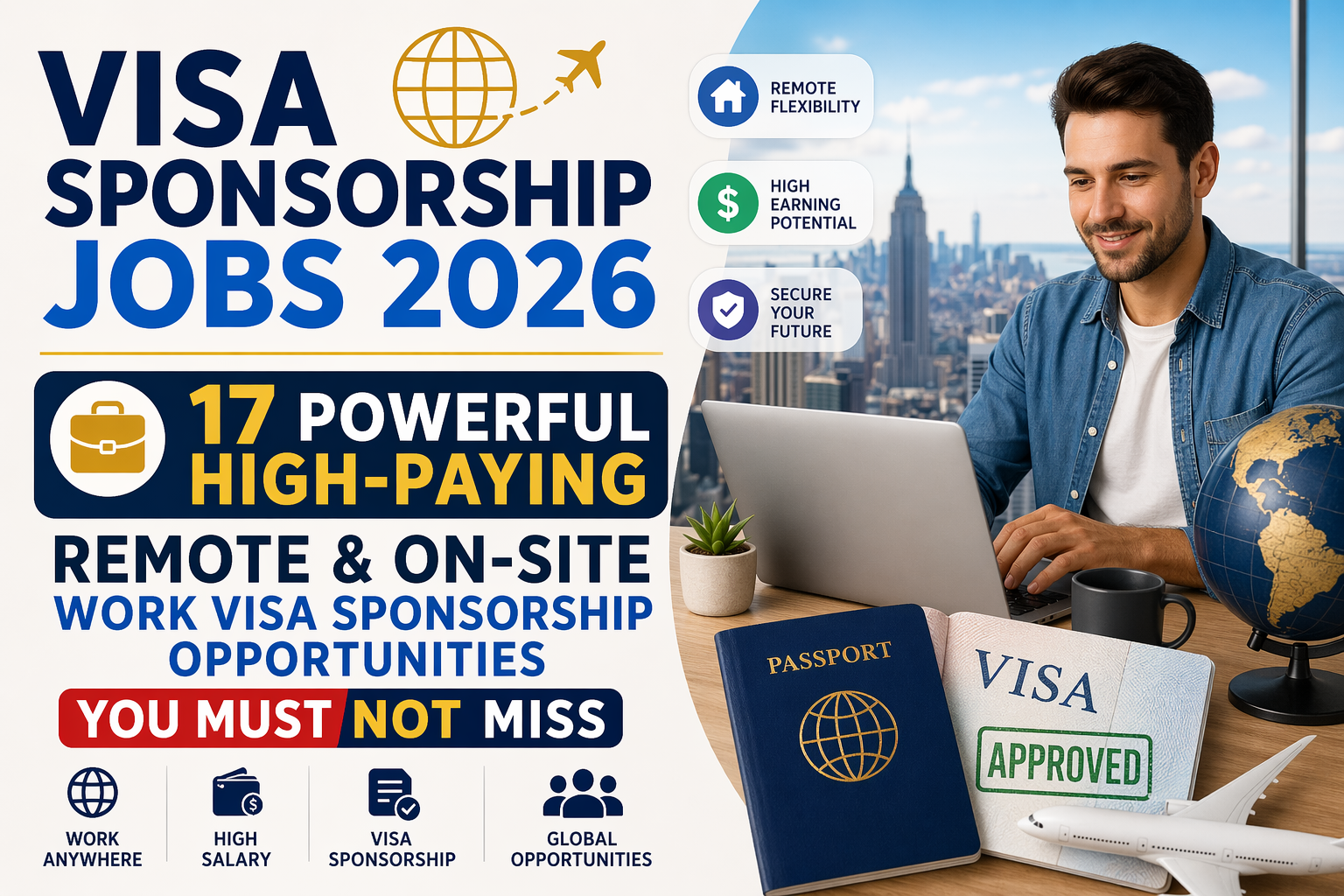 Visa Sponsorship Jobs 2026: 17 Powerful High-Paying Remote & On-Site Work Visa Sponsorship Opportunities You Must NOT Miss