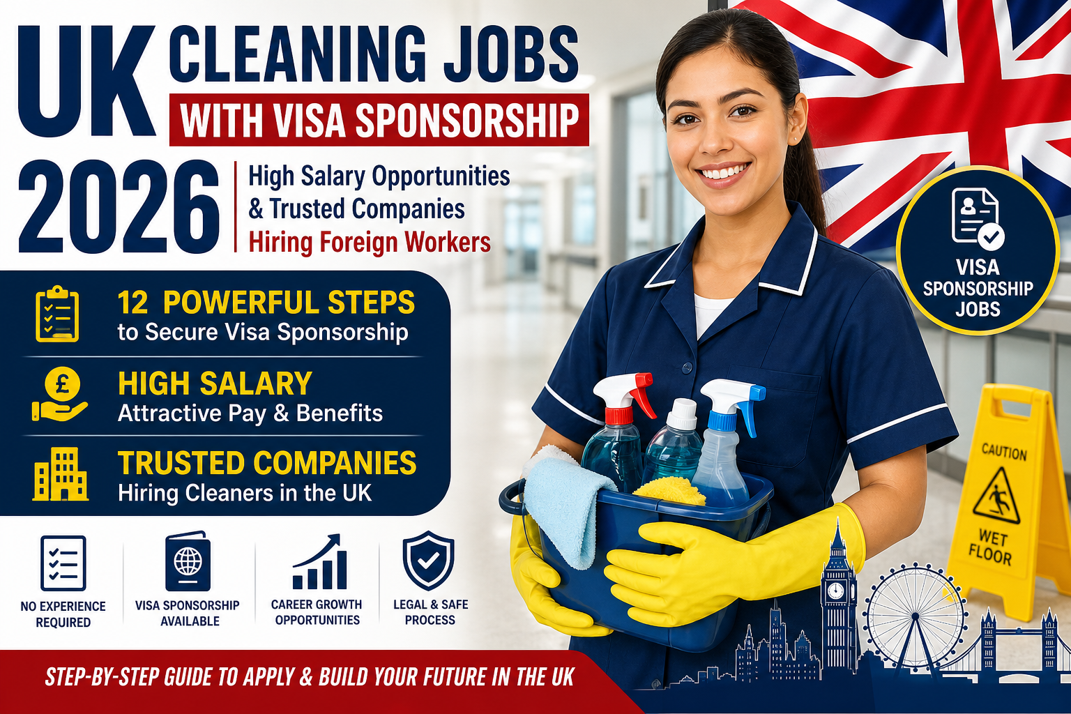 UK cleaning jobs with visa sponsorship for foreigners 2026: 12 Powerful Steps to Secure Visa Sponsorship UK Jobs 2026, High Salary Opportunities & Trusted Companies Hiring Foreign Workers